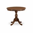 East West Furniture Antique 3-piece Wood Dining Set with High Back in Walnut