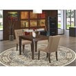East West Furniture Oxford 3-piece Wood Dining Set in Mahogany/Light Sable