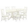 East West Furniture Vancouver 7-piece Wood Dining Table and Chairs in White