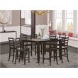 East West Furniture Fairwind 9-piece Wood Dining Table Set in Cappuccino