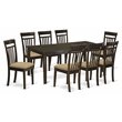 East West Furniture Henley 9-piece Wood Dining Table Set in Cappuccino