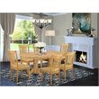 East West Furniture Vancouver 7-piece Wood Dining Set in Oak