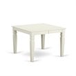 East West Furniture Weston 7-piece Wood Dining Table and Chair Set in White