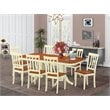 East West Furniture Napoleon 9-piece Wood Dining Table Set in Buttermilk/Cherry