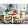 East West Furniture Weston 7-piece Wood Table and Dining Chairs in Cherry