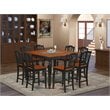 East West Furniture Chelsea 9-piece Wood Dining Room Set in Black/Cherry