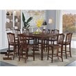East West Furniture Chelsea 9-piece Wood Dining Set in Mahogany