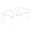 East West Furniture Dover 9-piece Wood Dining Set with X-Back Chairs in White