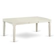 East West Furniture Dover 9-piece Wood Dining Set with X-Back Chairs in White