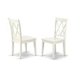 East West Furniture Dover 9-piece Wood Dining Set with X-Back Chairs in White