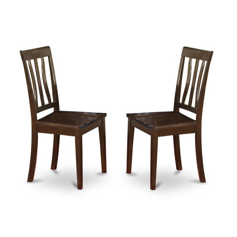 East West Furniture Parfait 9-piece Wood Dining Set in Cappuccino