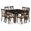 East West Furniture Parfait 9-piece Dining Set with Cushion Seat in Cappuccino