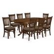 East West Furniture Vancouver 9-piece Wood Dining Table Set in Espresso