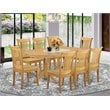 East West Furniture Vancouver 9-piece Wood Dining Set in Oak