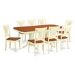 East West Furniture Napoleon 9-piece Wood Dining Table and Chair Set in Cherry