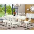 East West Furniture Vancouver 9-piece Wood Kitchen Set in Linen White