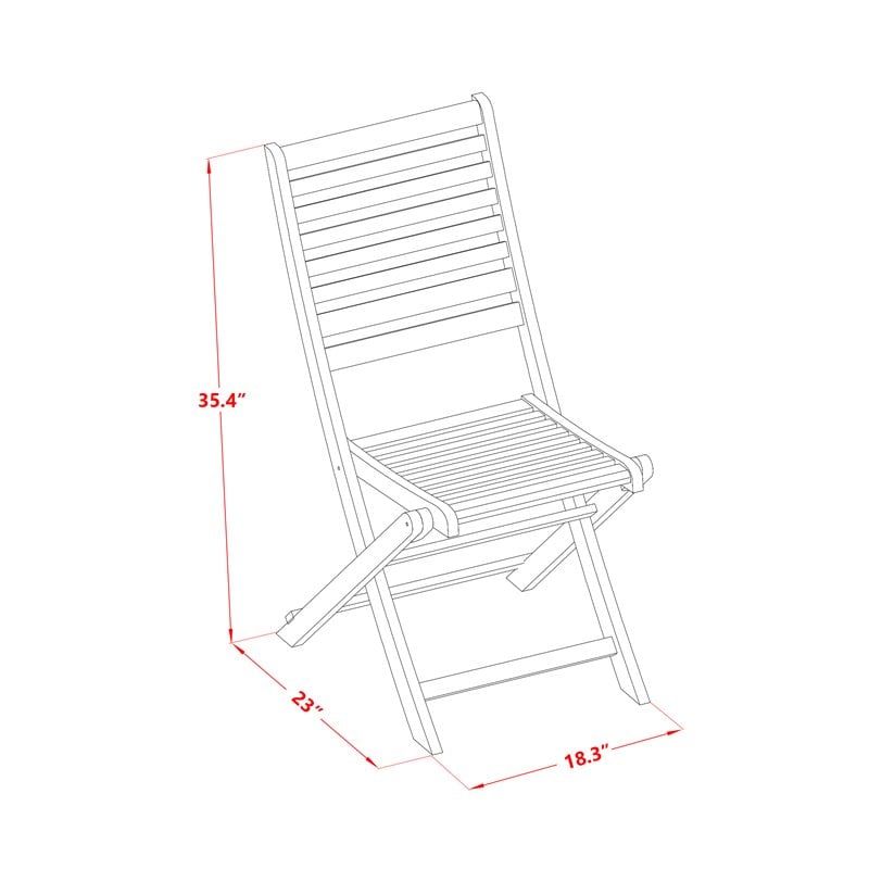 East West Furniture Denison 9-piece Wood Outdoor Dining Set in Natural Oil