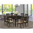 East West Furniture Parfait 9-piece Dining Set with Cushion Chairs in Cappuccino