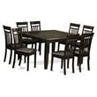 East West Furniture Parfait 9-piece Dining Set with Leather Seat in Cappuccino