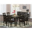 East West Furniture Parfait 9-piece Dining Set with Wood Chairs in Cappuccino