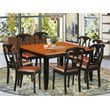 East West Furniture Parfait 9-piece Wood Dining Table and Chair Set in Black