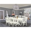 East West Furniture Vancouver 9-piece Wood Kitchen Table Set in Linen White