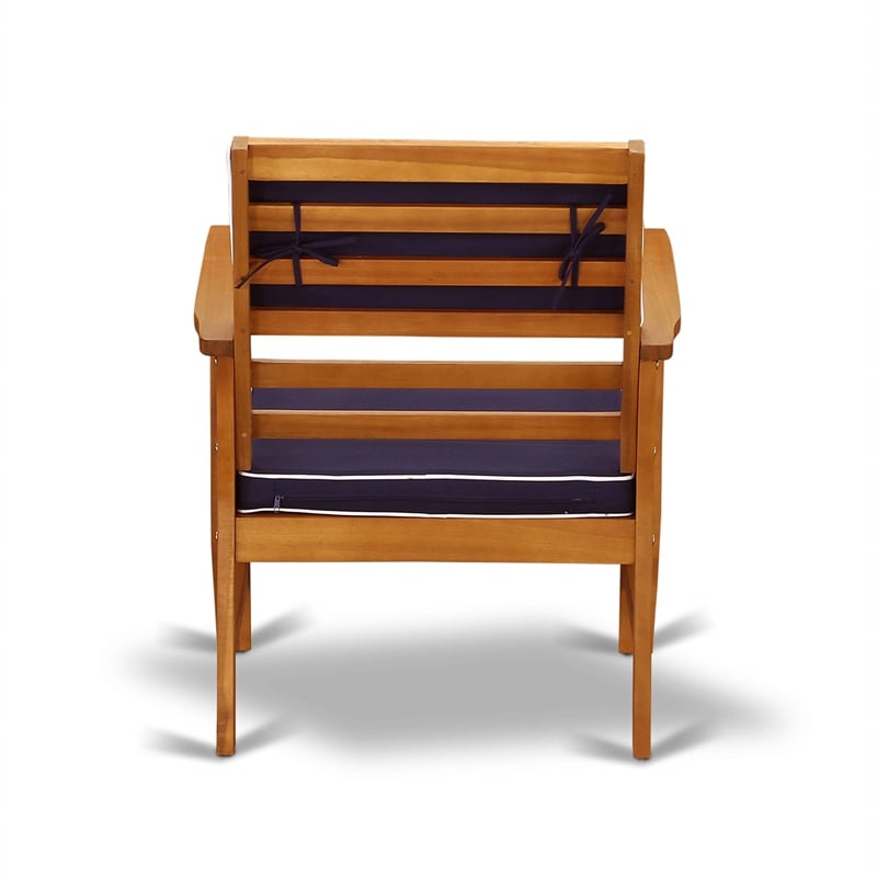 East West Furniture Coppell 4-piece Wood Patio Dining Set in Natural Oil