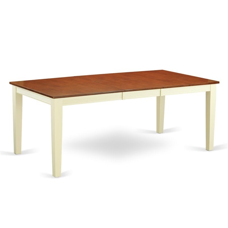 East West Furniture Quincy 9-piece Wood Dining Table and Chair Set in Cherry