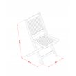 East West Furniture Denison 7-piece Patio Dining Set w/ Slat Back in Natural Oil