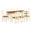 East West Furniture Quincy 9-piece Wood Dinette Table and Chair Set in Cherry