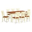 East West Furniture Quincy 9-piece Wood Dining Room Set in Buttermilk/Cherry