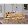 East West Furniture Vancouver 9-piece Wood Kitchen Set in Oak