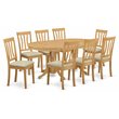 East West Furniture Vancouver 9-piece Wood Kitchen Set in Oak