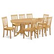 East West Furniture Vancouver 9-piece Wood Kitchen Table Set in Oak