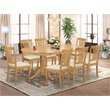 East West Furniture Vancouver 9-piece Wood Dining Table Set in Oak