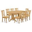 East West Furniture Vancouver 9-piece Wood Dining Room Set in Oak