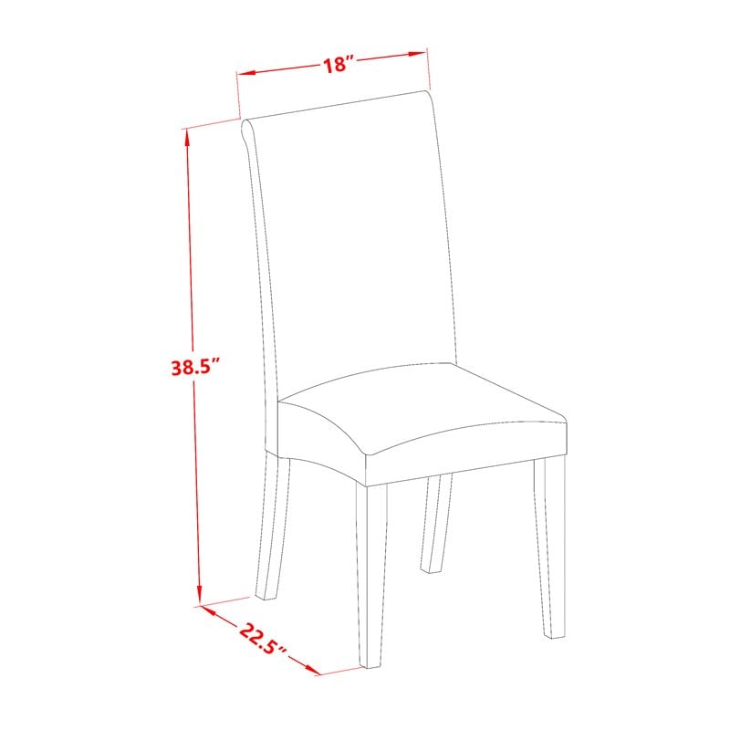 East West Furniture Dublin 3-piece Wood Dining Set in Linen White/Cream