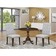 East West Furniture Dublin 3-piece Wood Dining Set in Walnut
