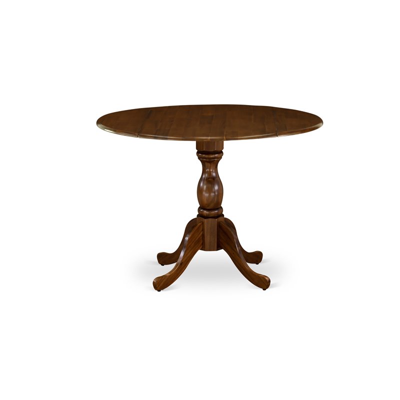 East West Furniture Dublin 3-piece Wood Dining Table Set in Walnut
