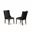 East West Furniture Celina 5-piece Wood Dining Set in Jacobean Brown/Black