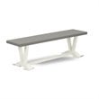 East West Furniture V-Style 3-piece Wood Dining Set in Linen White