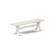 East West Furniture X-Style 3-piece Wood Kitchen Set in Linen White