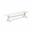 East West Furniture X-Style 3-piece Wood Dinette Set in Linen White