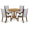 East West Furniture Antique 5-piece Wood Dining Room Set in Natural