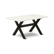 East West Furniture X-Style 3-piece Wood Kitchen Set in Black