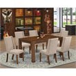 East West Furniture Celina 7-piece Wood Dining Set in Natural/Clay