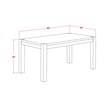 East West Furniture Celina 5-piece Wood Dining Table Set in Natural
