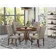 East West Furniture Hartland 5-piece Wood Dining Set with High Back in Mahogany