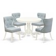 East West Furniture Hartland 5-piece Wood Kitchen Set in Linen White