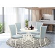 East West Furniture Hartland 5-piece Wood Dining Table and Chair Set in White